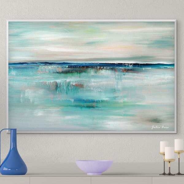 Large Modern Coastal Abstract Wall Art - Etsy