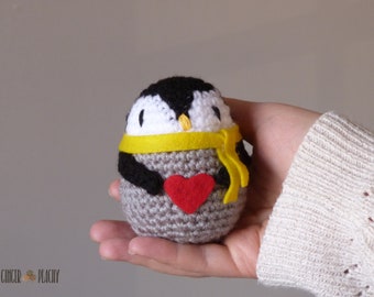 DIGITAL PATTERN Perry the Valentine Penguin Amigurumi Crochet Pattern