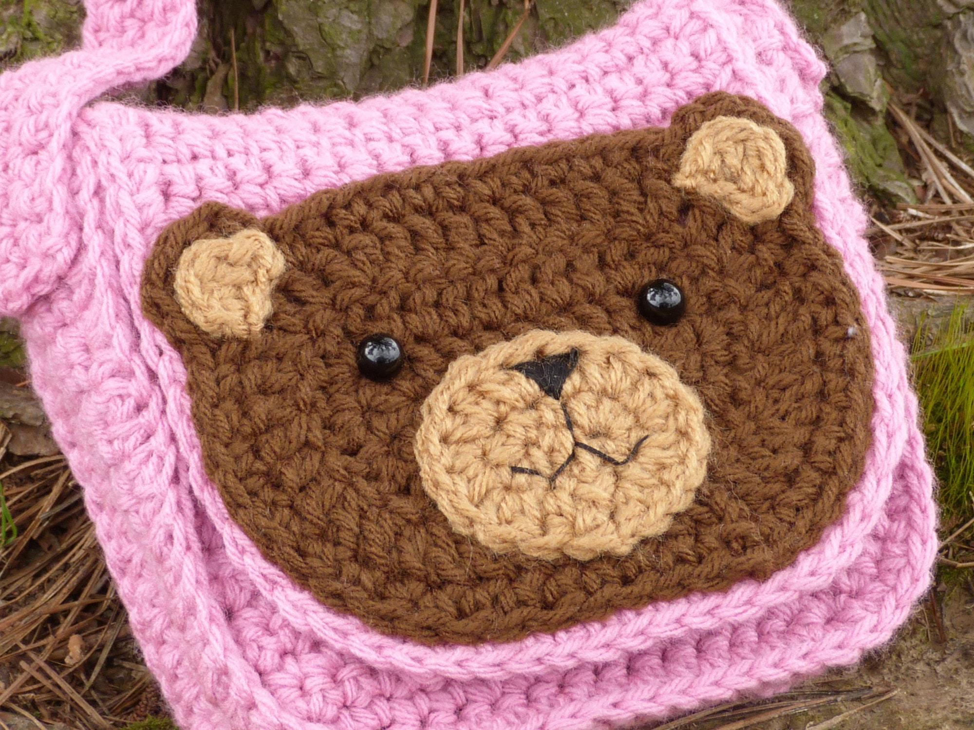 teddy bear crochet bag