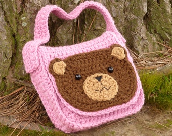 DIGITAL PATTERN Teddy Bear Toddler Tote Crochet Pattern