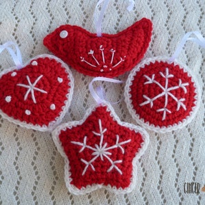 DIGITAL PATTERN Traditional Scandinavian Ornaments Crochet Pattern