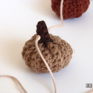 DIGITAL PATTERN Rustic Mini Pumpkin Garland with Beads Crochet Pattern image 7