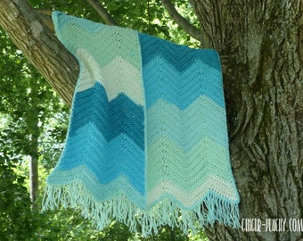 DIGITAL PATTERN Agua Azul Baby Blanket Crochet Pattern