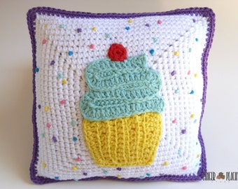 DIGITAL PATTERN Cupcake Delight Mini Pillow Crochet Pattern