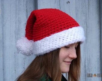 DIGITAL PATTERN Chunky Santa and Elf Hat Crochet Pattern
