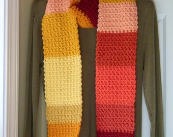 DIGITAL PATTERN Color Block Stash Buster Scarf Crochet Pattern