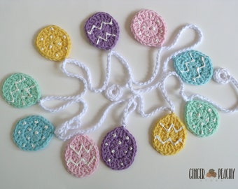 DIGITAL PATTERN Easter Egg Garland Crochet Pattern