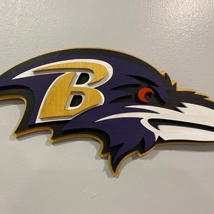 Baltimore Ravens wooden wall hanging