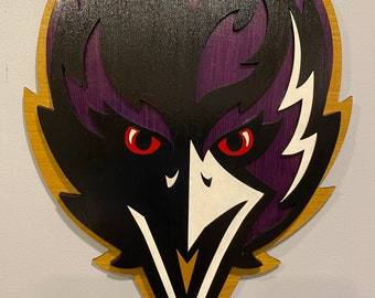 Ravens OG logo 3D Wooden wall art