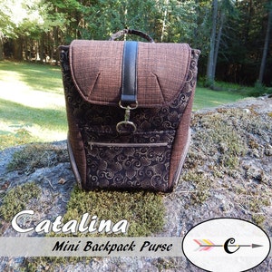 Catalina Mini Backpack Purse: DIGITAL Sewing Pattern image 1