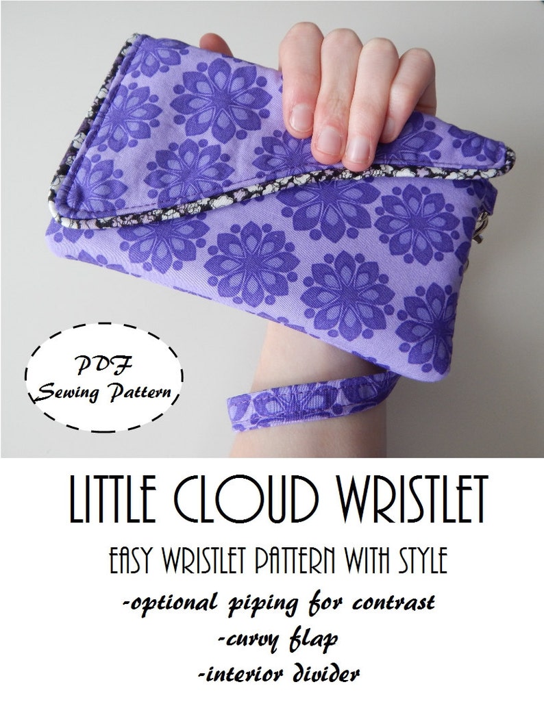 Little Cloud Wristlet: DIGITAL Sewing Pattern image 1