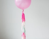 Fancy Frill / Tassel Balloon - Riley (Powder Pink)