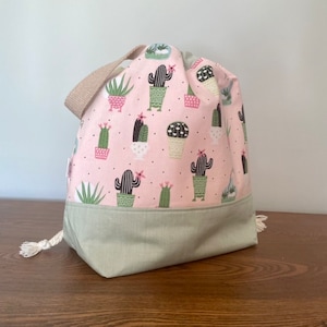 Knitting Project Bag | Yarn Organizer | Drawstring Bag | Crochet Project Bag | Large Knitting Bag | Knitting Tote | Craft Bag Organizer