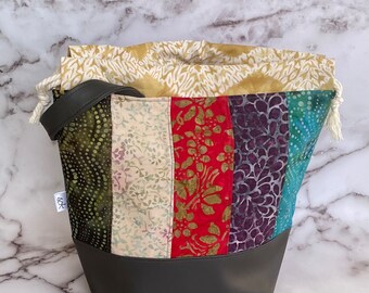 Knitting Project Bag | Yarn Organizer | Drawstring Bag | Crochet Project Bag | Large Knitting Bag | Knitting Tote | Craft Bag Organizer