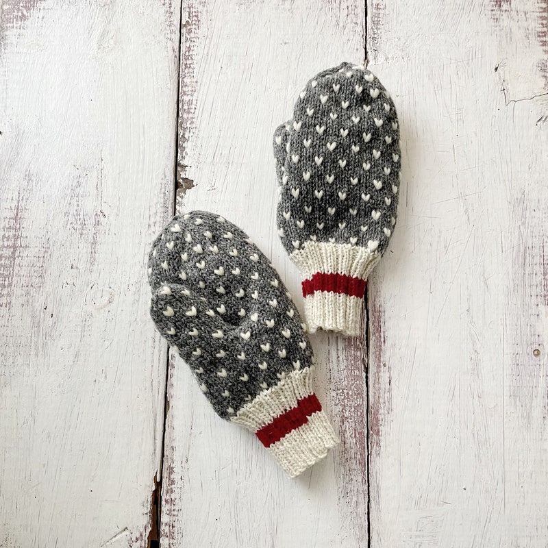 Red Mittens - Etsy