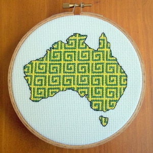 Australia Cross Stitch Pattern, Digital Download PDF