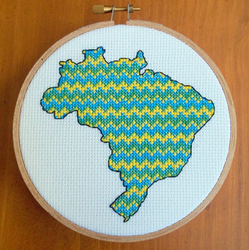 Brazil Cross Stitch Pattern, Digital Download PDF - Etsy