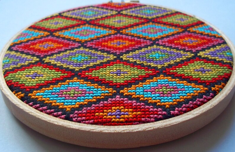 Turkish Rug Cross Stitch Pattern Diamond Motif Digital | Etsy