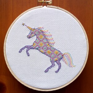 Unicorn Cross Stitch Pattern, Digital Download PDF