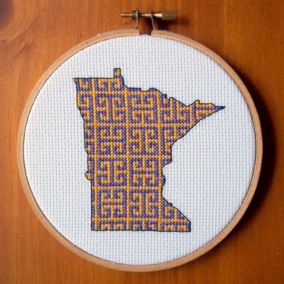 Minnesota State Cross Stitch Pattern Digital Download PDF Etsy