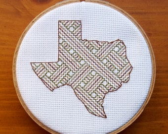 Texas Needlepoint Pattern, Digital Download PDF