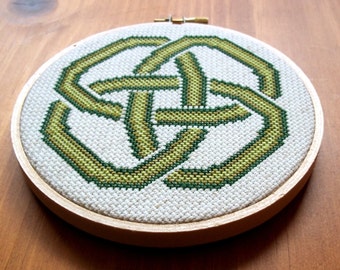 St. Patrick's Day, Celtic Knot, Shamrock, Four Leaf Clover, Cross Stitch Pattern, Digital Download PDF