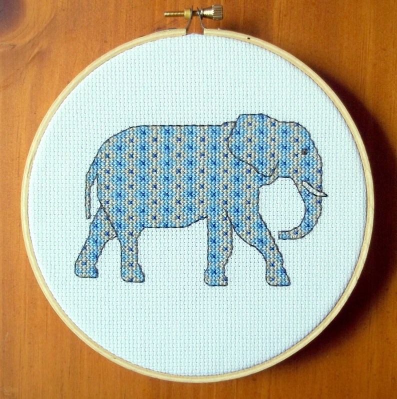 Elephant Cross Stitch Pattern Digital Download PDF Etsy