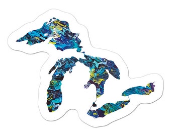 The Mini Great Lakes Art Sticker
