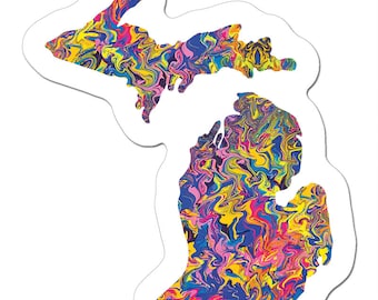 The Mini Sunset Michigan Art Sticker