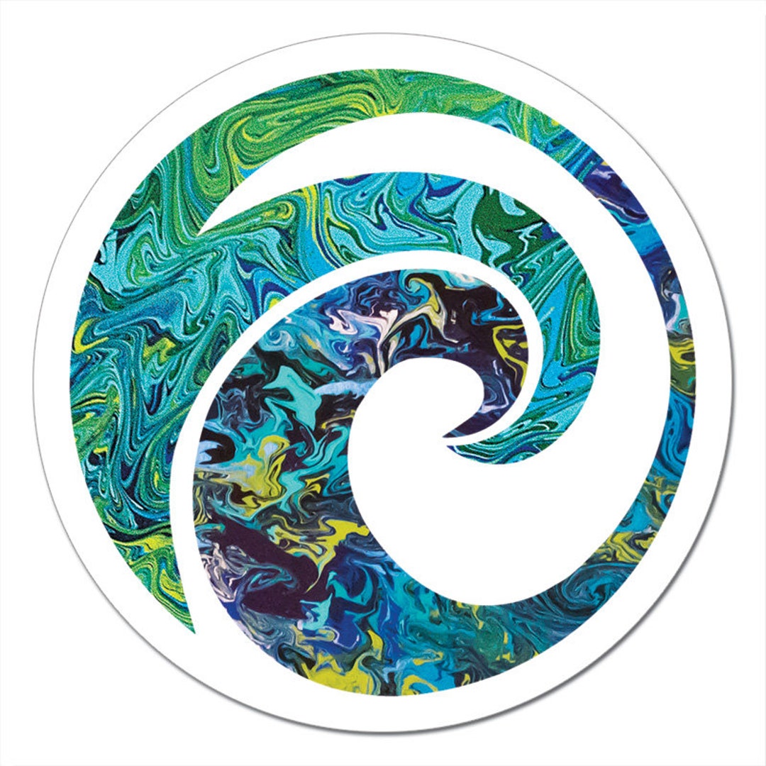 Mini Wave Art Sticker - Etsy