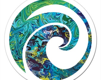 mini Wave Art Sticker
