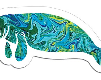 The Mini Manatee Art Sticker