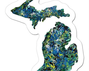 The Mini Michigan Art Sticker