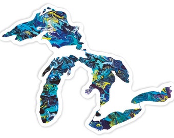The Great Lakes Art Sticker