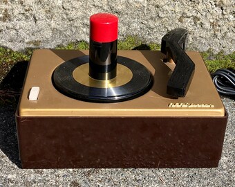 1949 RCA Victor 45rpm 45J2 Portable Record Player, Full Restoration, for Radios w Phono Jack