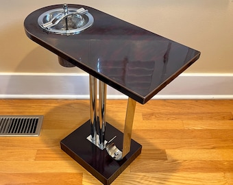1936 Art Deco Ashtray Side Table, Belmet Products, Charles Hardy Design