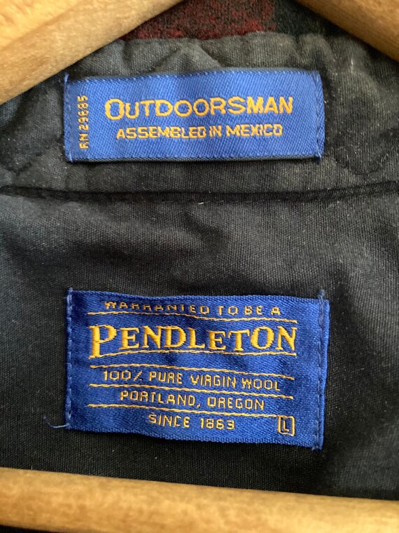 Vintage Pendleton Outdoorsman Wool Shirt size L 2… - image 7