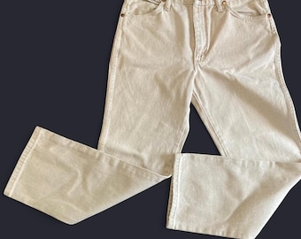 Wrangler Men's Tan and Cream Jeans 33 x 30