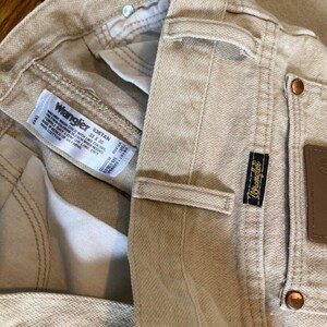 Wrangler Men's Tan and Cream Jeans 33 x 30 image 7