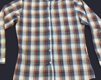 Gap Men's cotton grandpa collar shirt late 70s L