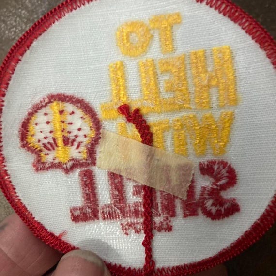 1970s Sew on Patch protest patch " To Hell with s… - image 2