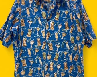 vintage Joe Kealukas Hawaiin  Men's Shirt S..tropical cocktails
