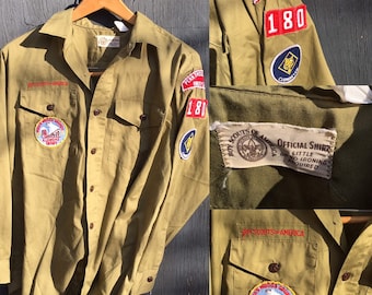 Vintage 1970s Boy Scouts of America Cub Master Shirt size 16/L cool piece of history that’s still wearable