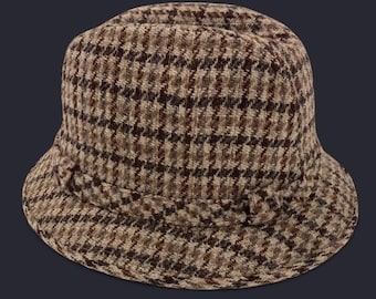 Harris-tweed Men's Brown and Tan Hat