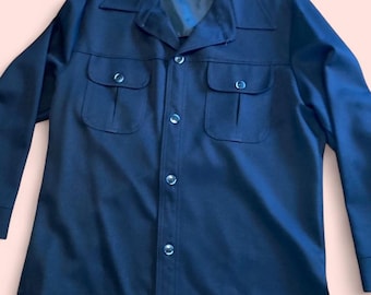 Jcpenney Men's 70s Navy Shirt XL