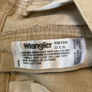 Wrangler Men's Tan and Cream Jeans 33 x 30 image 8