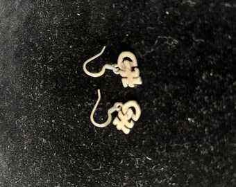 HD initial dangle earrings