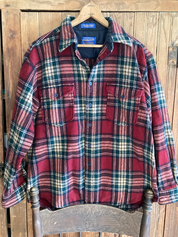Vintage Pendleton Outdoorsman Wool Shirt size L 2… - image 4