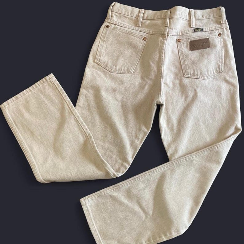 Wrangler Men's Tan and Cream Jeans 33 x 30 image 3