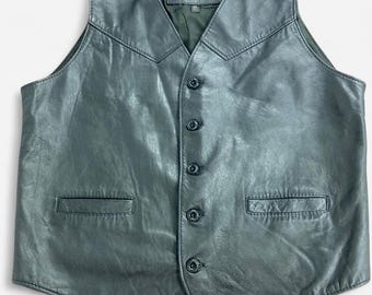 90s Leather Vest, very soft and well made size 40